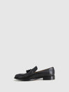Loafers com Ponta Redonda em Preto